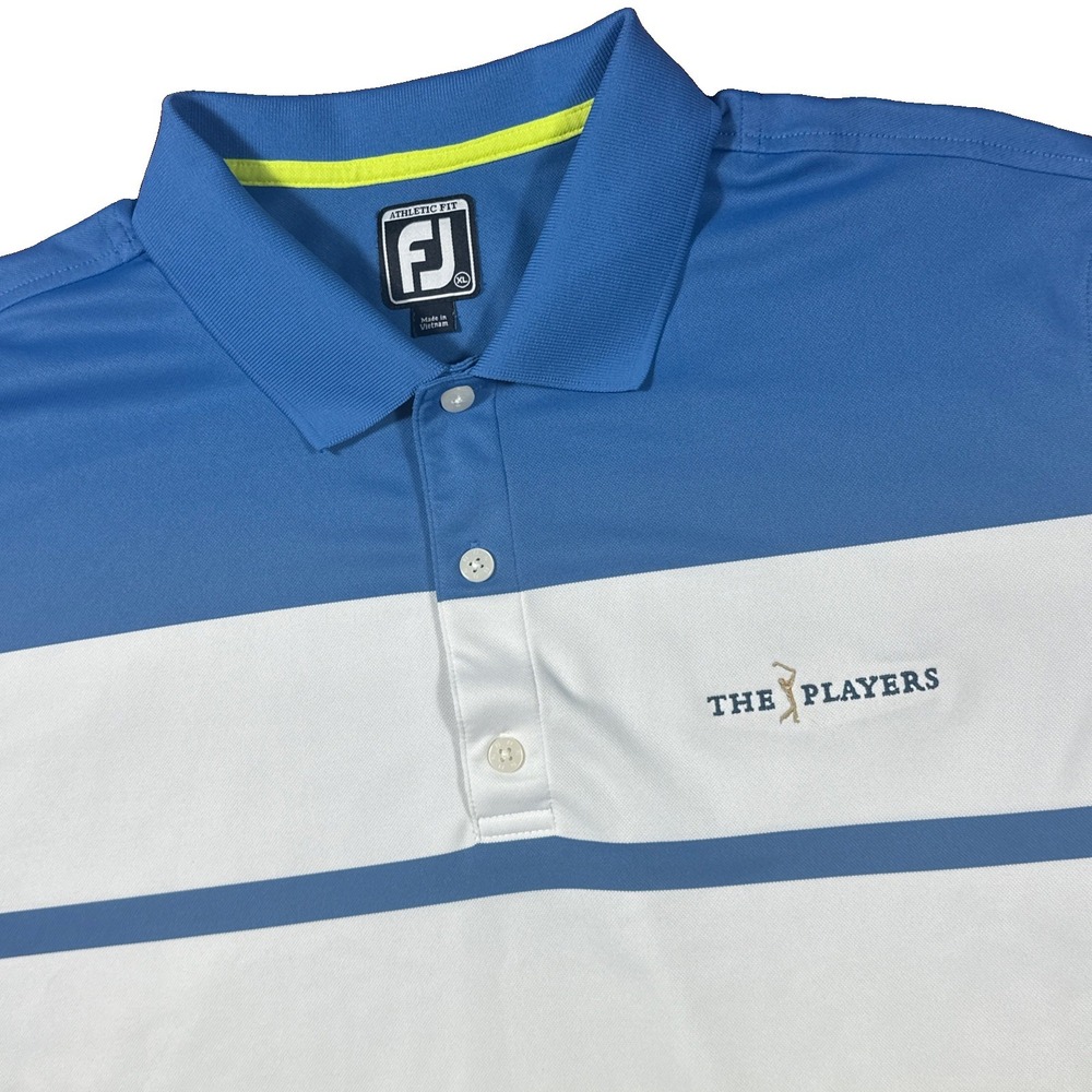 FootJoy The Players Golf Polo Shirt Mens XL Short sleeve striped Athletic Fit